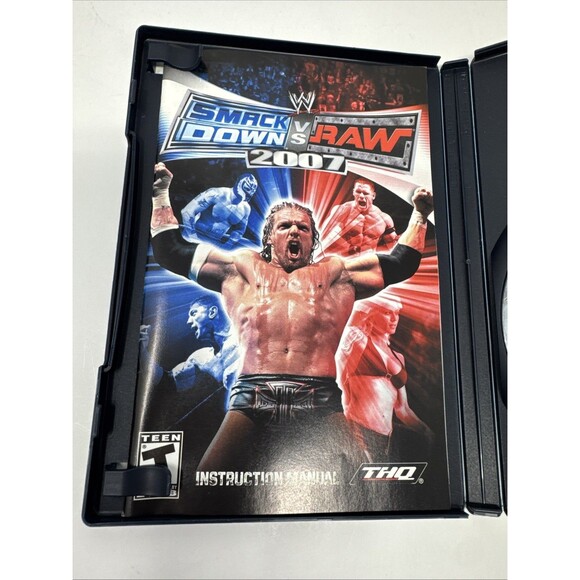 WWE Smack Down vs Raw 2007 (PlayStation 2, PS2, 2007) Complete w/ Manual CIB - Picture 3 of 5